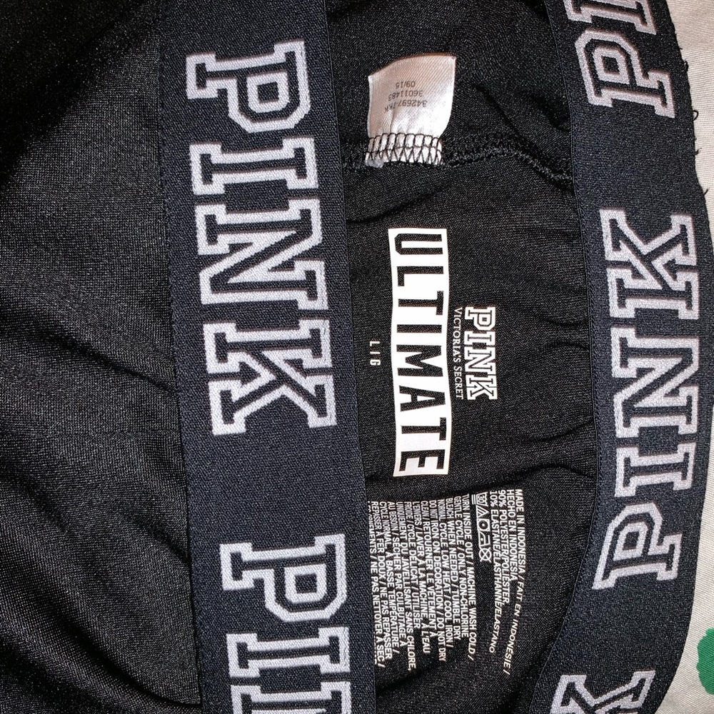 Pink Victoria Secret  black leggings